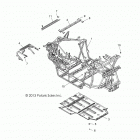 Z17VHA57A2/E57AU RZR 570 Шасси, основная рама и пластина скольжения
