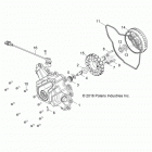 Z17VHA57A2/E57AU RZR 570 Двигатель, крышка статора и маховик