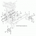 Z17VJE57AR RZR 570 S Engine, engine mounting