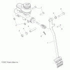 R09RB50AF RANGER 2X4 500 CARB Тормоза, педаль и главный цилиндр