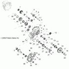 R09VH76 RANGER RZR 800 EFI ALL OPTIONS Drive train, main gearcase intl comp 1 (built 10 / 15 / ...
