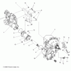 R09VH76FX RANGER RZR Drive train, gearcase, differential mounting