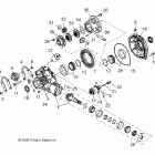 R09VH76FX RANGER RZR Drive train, gearcase, differential, internal components