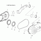 R08RB50AA RANGER 500 2X4 Drive train, clutch cover