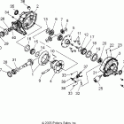 R08RH50AF/AR/AT RANGER 4X4 500 EFI Drive train, rear gearcase
