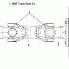 R08RH50AF/AR/AT RANGER 4X4 500 EFI Drive train, rear prop shaft