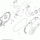 R08VH76AD/AG RANGER RZR 800 EFI Clutch, cover and ducting