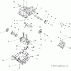 R08VH76AD/AG RANGER RZR 800 EFI Engine, crankcase and crankshaft