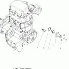 R08VH76AD/AG RANGER RZR 800 EFI Engine, manifold and thermostat