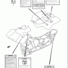 LT-F4WDX King Quad 1991-1995 Наклейки предупреждения