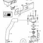 5.7GXiI-F Circulation pump and thermostat housing, inboard with fr...