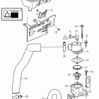 5.7GiI-E Circulation pump and thermostat housing, v-drive with fr...