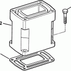 5.8FIIHUBCE Exhaust riser, 3'' extension