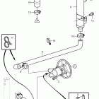 8.1GXiI-D Seawater pump and hoses, inboard with freshwater cooling