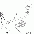 8.1GXiI-E Seawater pump and hoses, inboard with freshwater cooling