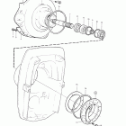 251A Flywheel casing, primary shaft and clamp ring kit