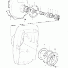 430A Flywheel casing, primary shaft and clamp ring kit