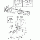 430B Exhaust manifold for cooling system with heat exchanger
