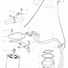 570A Oil filter kit mounted on exhaust riser