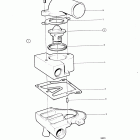 740A/MS5 Thermostat housing for cooling system with heat exchange...