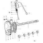 740B Camshaft and valve mechanism