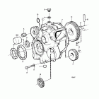 2002D Timing gear casing and gears: b