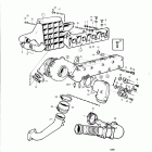 AD31A Inlet and exhaust manifold and installation components: ...