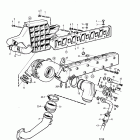 AD41B Inlet and exhaust manifold and installation components: ...