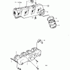 AQ131B Induction- and exhaust manifold: b