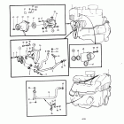 AQ131B Cooling system, induction- and exhaust manifold: b