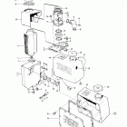 AQ140A Heat exchanger with installation components: a