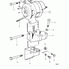 AQ140A Alternator and installation components: a