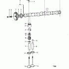 AQ151B Camshaft and valve mechanism: b