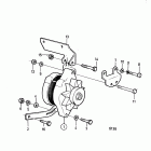 AQ200D Alternator and installation components: c