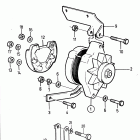 AQ200D Alternator and installation components