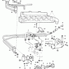 BB170B Cooling system, induction- and exhaust manifold: c