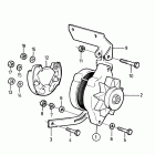 BB225A Alternator and installation components: a
