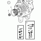 D2-40B Alternator 14v 115a, components
