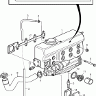D2-55A Heat exchanger with integrated exhaust pipe