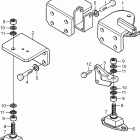 D2-55F Engine suspension for reverse gear