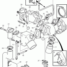 D2-75B Turbo, induction and exhaust manifold