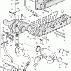 D4-225A-D Turbo, induction and exhaust manifold