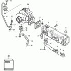 D5A-A T Turbo and exhaust pipe. 1500rpm