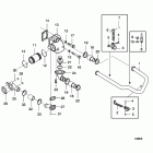 D5A-A T Keel cooling, one circuit and thermostat housing