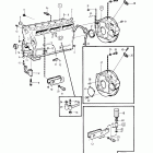 D41B Cylinder block and flywheel casing: c