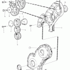 D41B Timing gear casing and gears