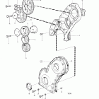 D41B Timing gear casing and gears