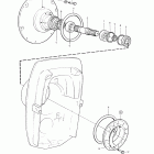 D41B Flywheel casing, primary shaft and clamp ring kit