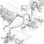 D5A-A TA Fuel system. fuel filter housing with shift valve. earli...