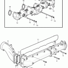D13B-A MP Intake and exhaust manifold
